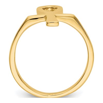 14K Yellow Gold Ankh Egyptian Cross Ring – view 3