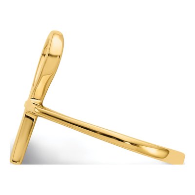 14K Yellow Gold Ankh Egyptian Cross Ring – view 5