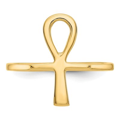 14K Yellow Gold Ankh Egyptian Cross Ring – view 6