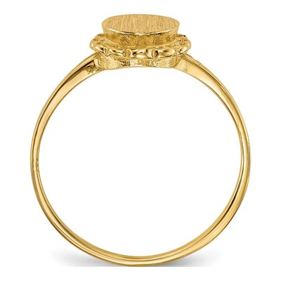 14K Yellow Gold Oval Signet Ring – view 3