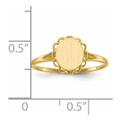 14K Yellow Gold Oval Signet Ring – view 6