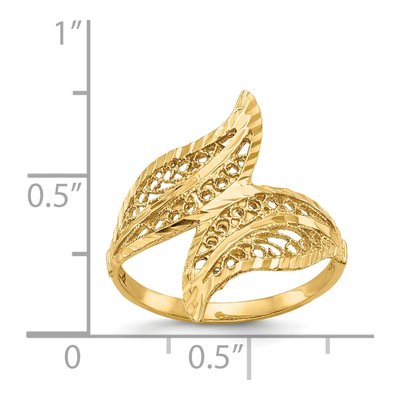 14K Yellow Gold Filigree Ring – view 3