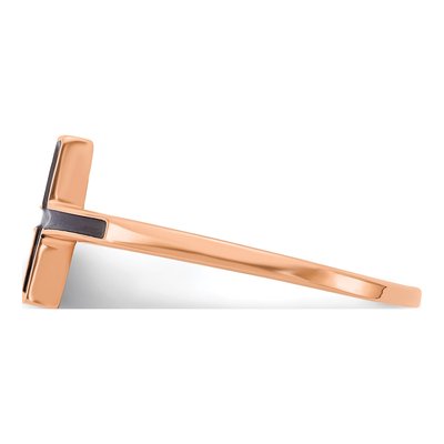 14K Rose Gold Sideways Cross Ring – view 4