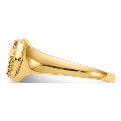 14K Yellow Gold Cross for Baby Child Ring – view 5