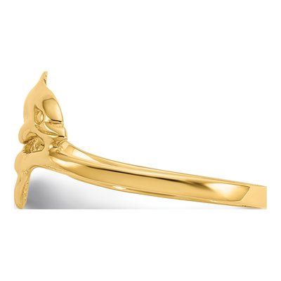 14K Yellow Gold Dolphin Bypass Ring – view 5