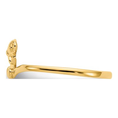 14K Yellow Gold Teddy Bear Baby Ring – view 5