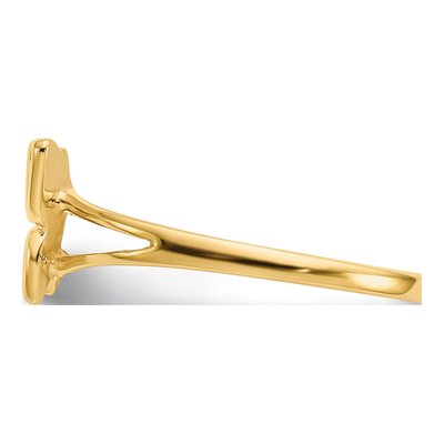 14K Yellow Gold Butterfly Baby Ring – view 5