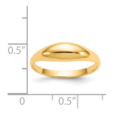 14K Yellow Gold Dome Child's Ring – view 4