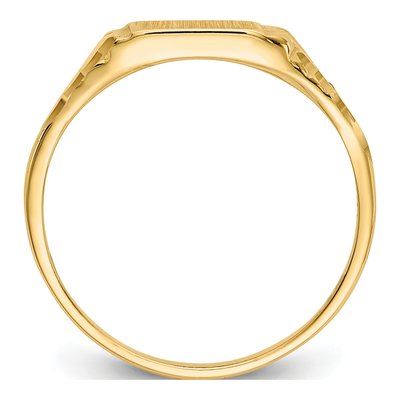 14K Yellow Gold Child's Signet Ring – view 3