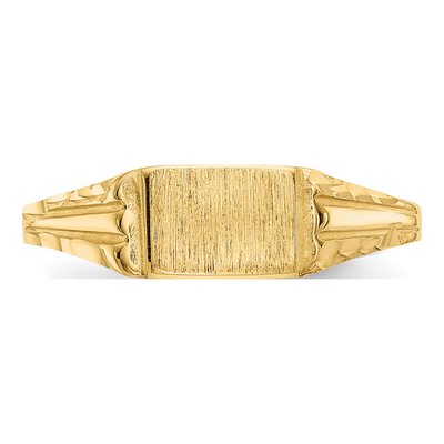 14K Yellow Gold Child's Signet Ring – view 6