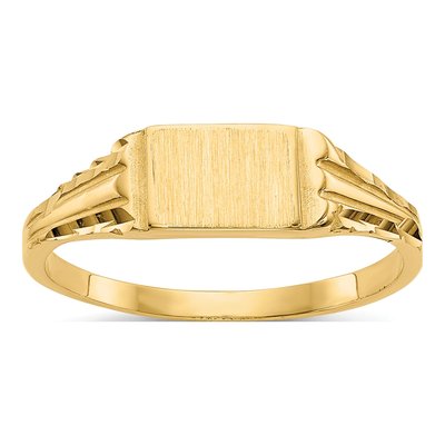 14K Yellow Gold Child's Signet Ring