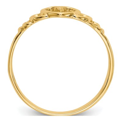 14K Yellow Gold Heart Baby Ring – view 3