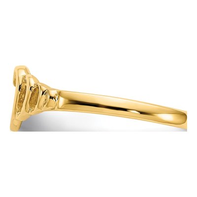 14K Yellow Gold Heart Baby Ring – view 5