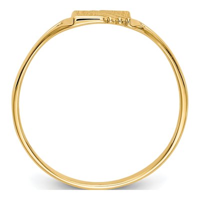 14K Yellow Gold Kids' Signet Ring – view 3