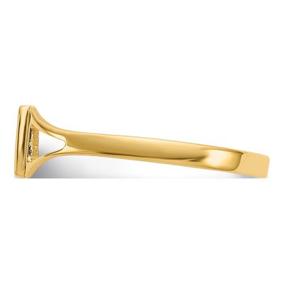 14K Yellow Gold Kids' Signet Ring – view 5