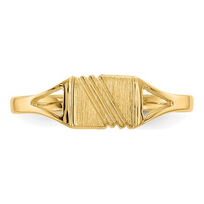 14K Yellow Gold Kids' Signet Ring – view 6