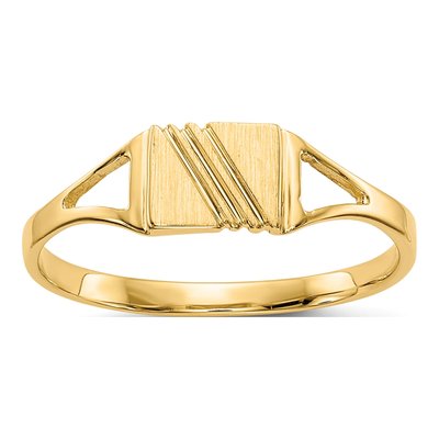 14K Yellow Gold Kids' Signet Ring
