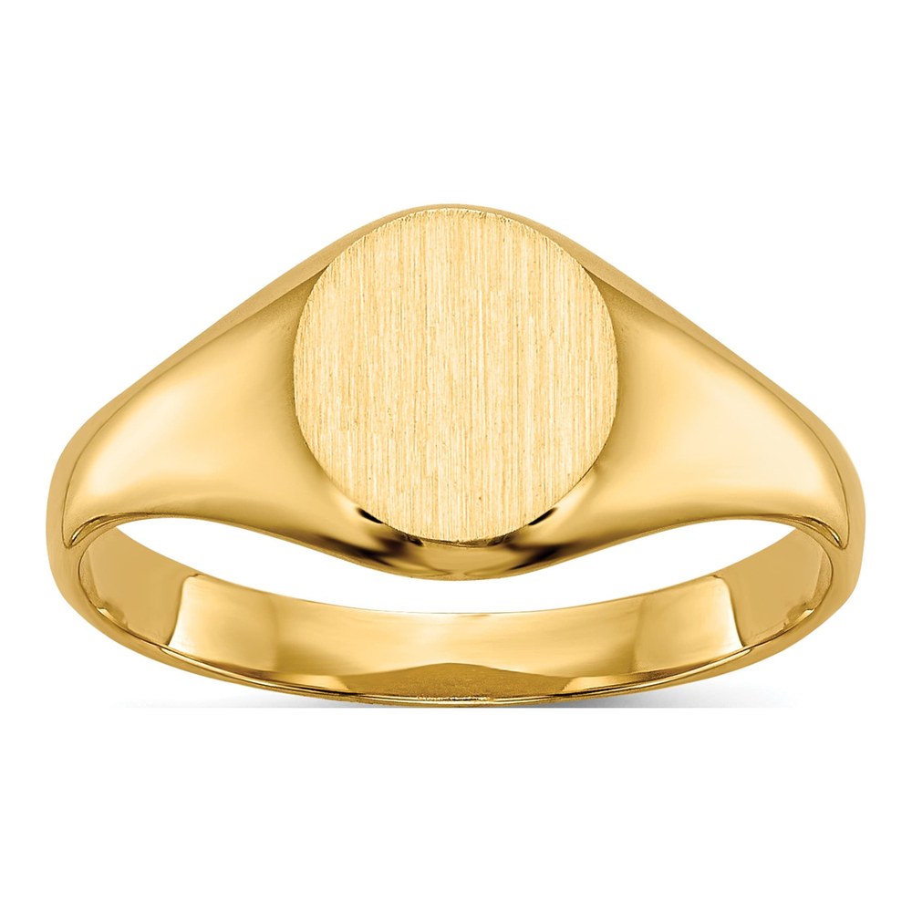 14K Yellow Gold Kids' Oval Signet Ring