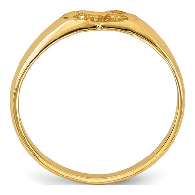 14K Yellow Gold Cut-Out Heart Baby Ring – view 3