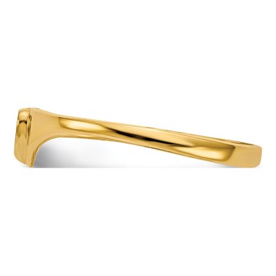 14K Yellow Gold Kids' Heart Signet Ring – view 4