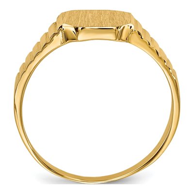 14K Yellow Gold Kids' Octagonal Signet Ring – view 3