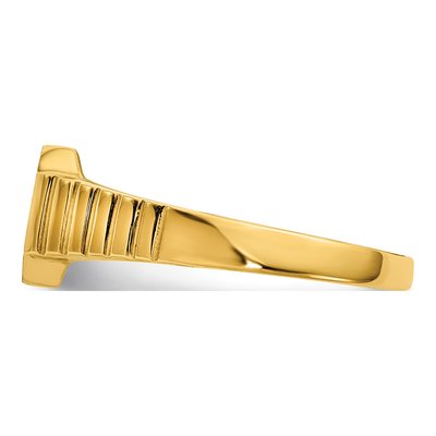 14K Yellow Gold Kids' Octagonal Signet Ring – view 4