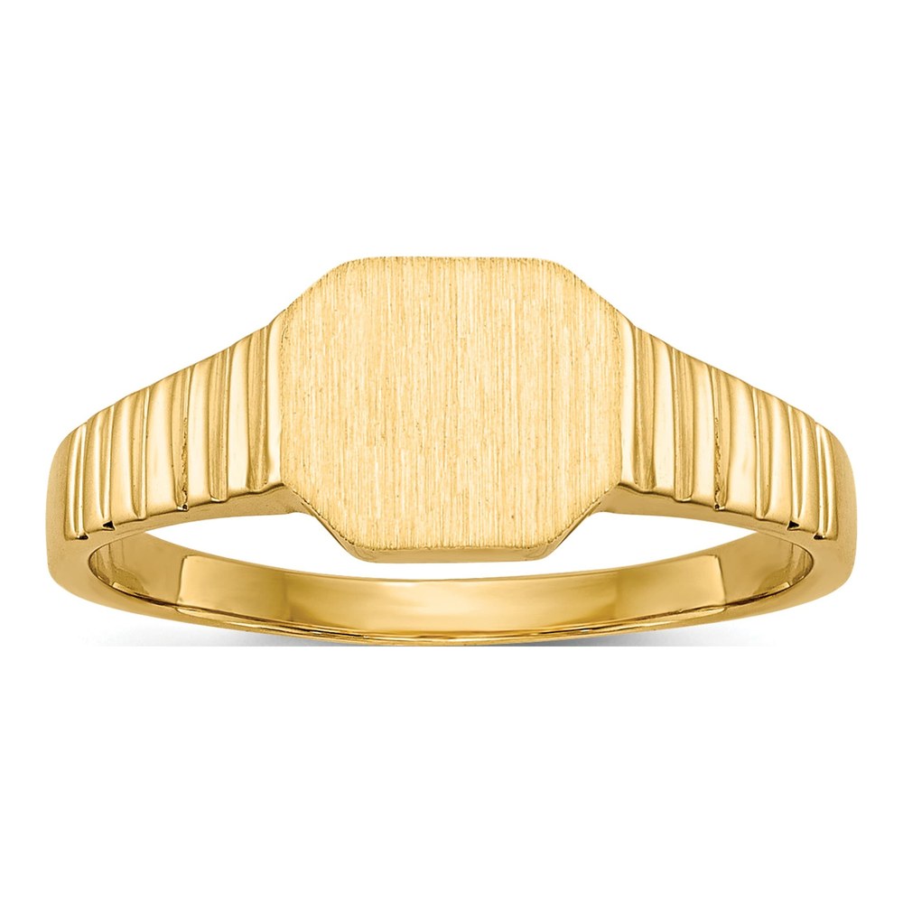 14K Yellow Gold Kids' Octagonal Signet Ring