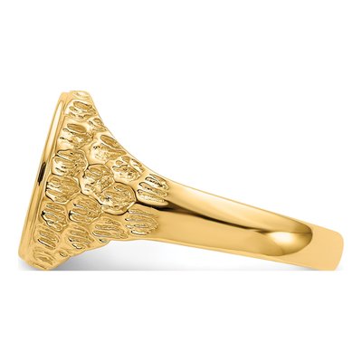 Men's 14K Yellow Gold Oval Nugget Signet Ring – view 4