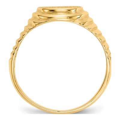 Men's 14K Yellow Gold Oval Signet Ring – view 3