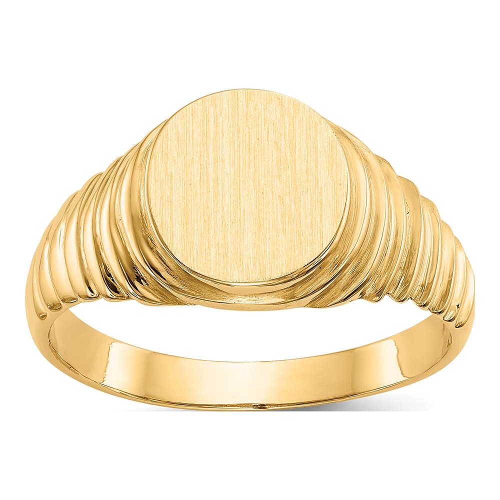 Men's 14K Yellow Gold Oval Signet Ring