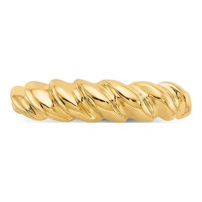 14K Yellow Gold Twisted Dome Ring – view 6