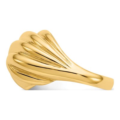 14K Yellow Gold Swirl Dome Ring – view 5