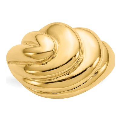 14K Yellow Gold Swirl Dome Ring – view 6
