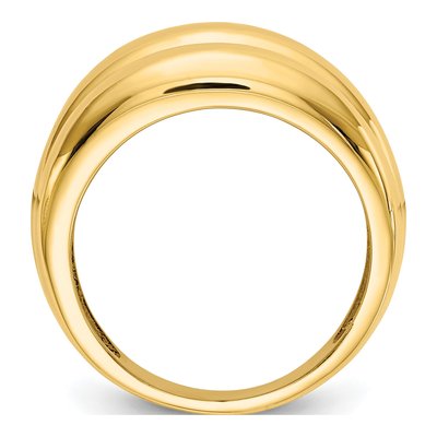 14K Yellow Gold Scalloped Dome Ring – view 3