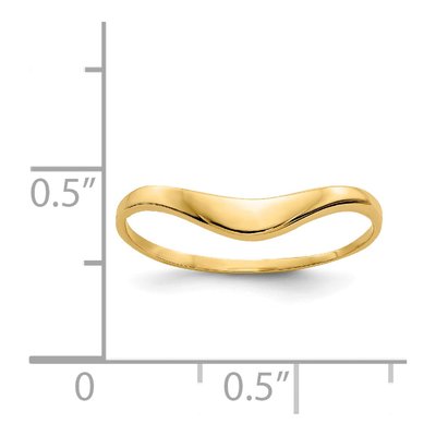 14K Yellow Gold Curve Ring – view 4