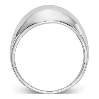 14K White Gold Dome Ring – view 3