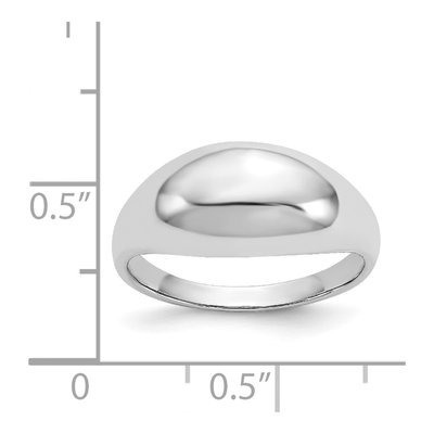 14K White Gold Dome Ring – view 4