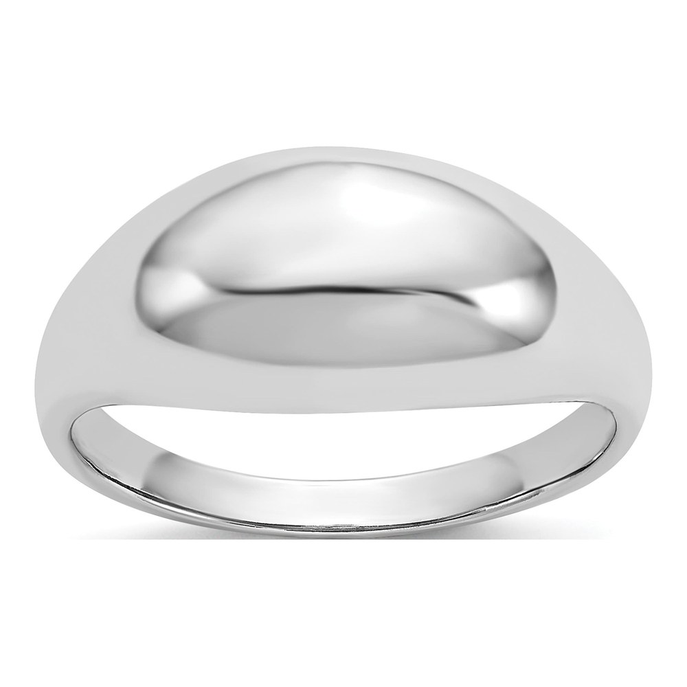14K White Gold Polished Dome Ring