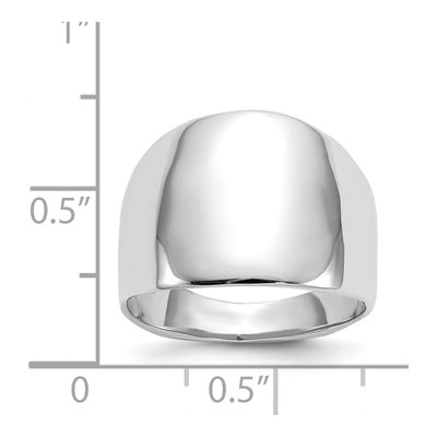 14K White Gold Dome Ring – view 3