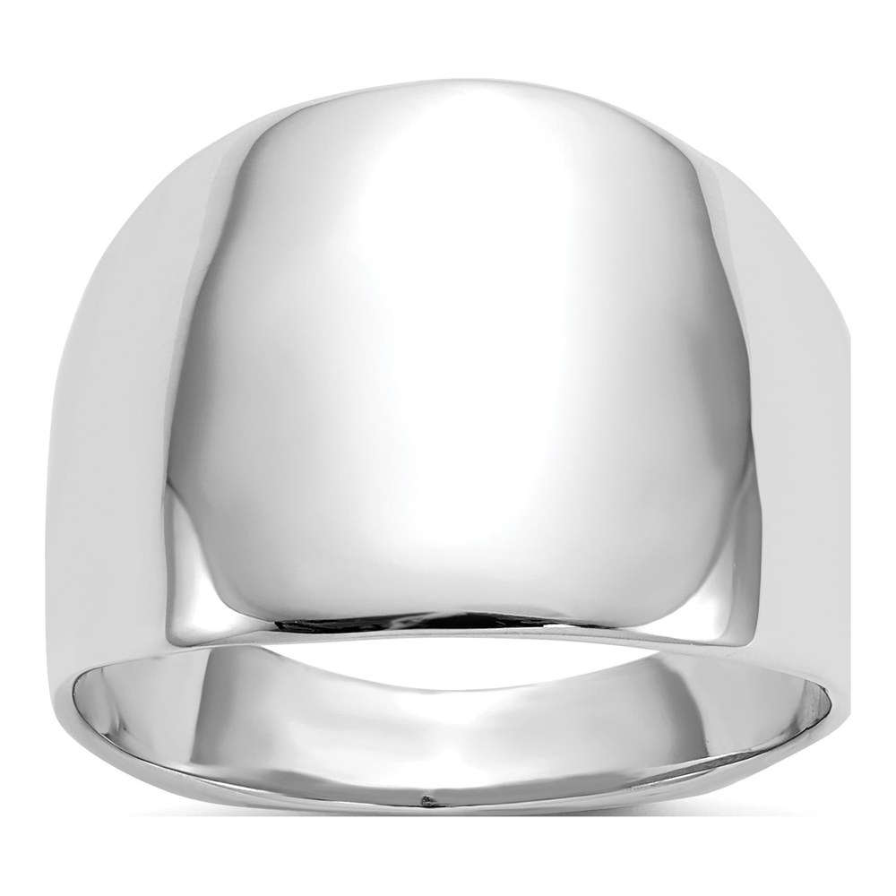 14K White Gold Dome Ring