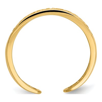14K Yellow Gold Greek Key Toe Ring – view 3