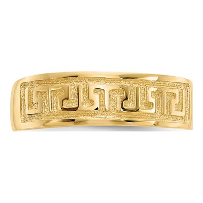 14K Yellow Gold Greek Key Toe Ring – view 5