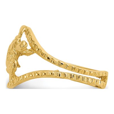 14K Yellow Gold Turtle Toe Ring – view 4