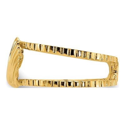 14K Yellow Gold Sea Shell Toe Ring – view 4