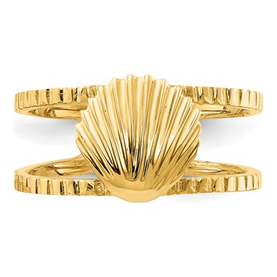 14K Yellow Gold Sea Shell Toe Ring – view 5