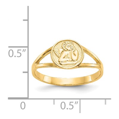 14K Yellow Gold Angel Ring – view 4