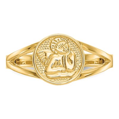 14K Yellow Gold Angel Ring – view 6