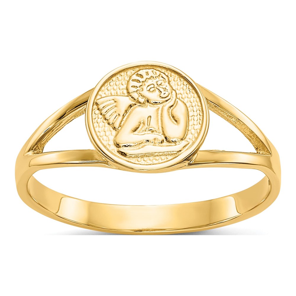 14K Yellow Gold Angel Ring