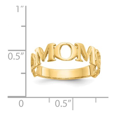 14K Yellow Gold MOM Ring – view 4