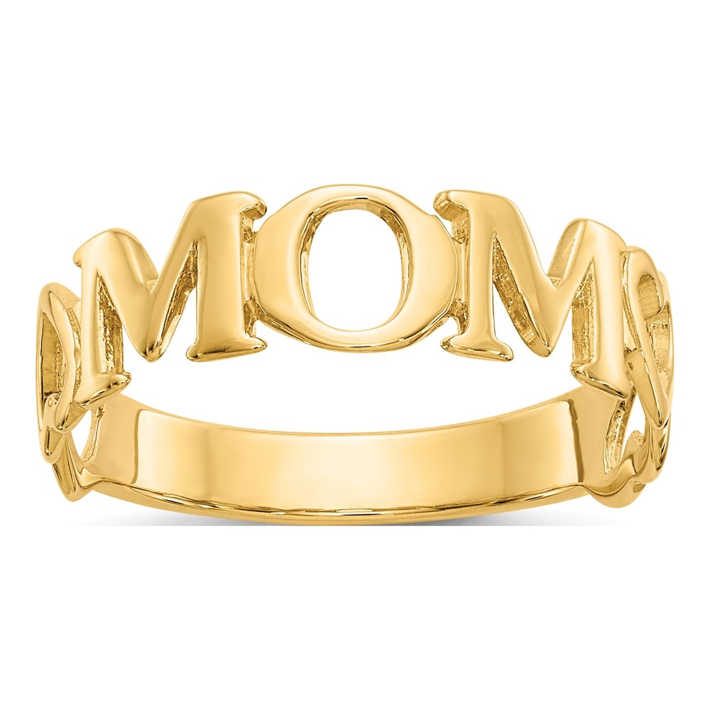 14K Yellow Gold MOM Ring
